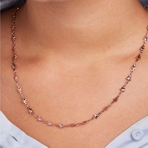 NWT - ALEX + ANI Delicate Star Adjustable Necklace, Rose Gold